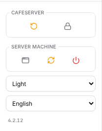 Quick controls at the bottom left