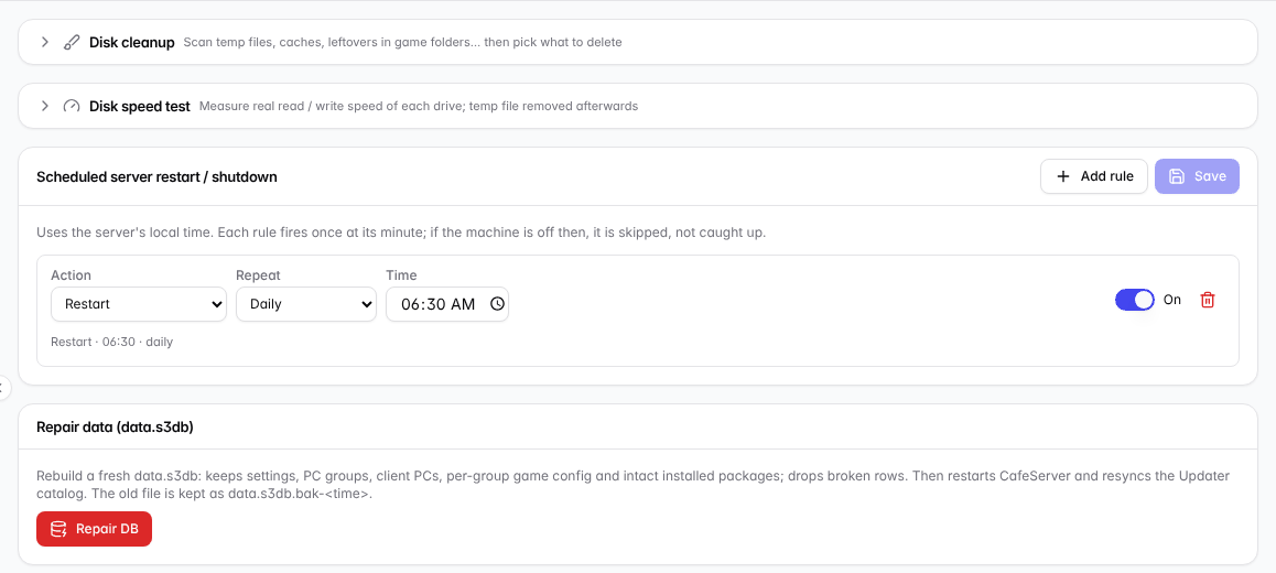 Tools page