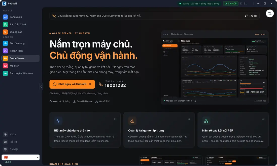 GCafe Portal: quản lý game trên máy chủ